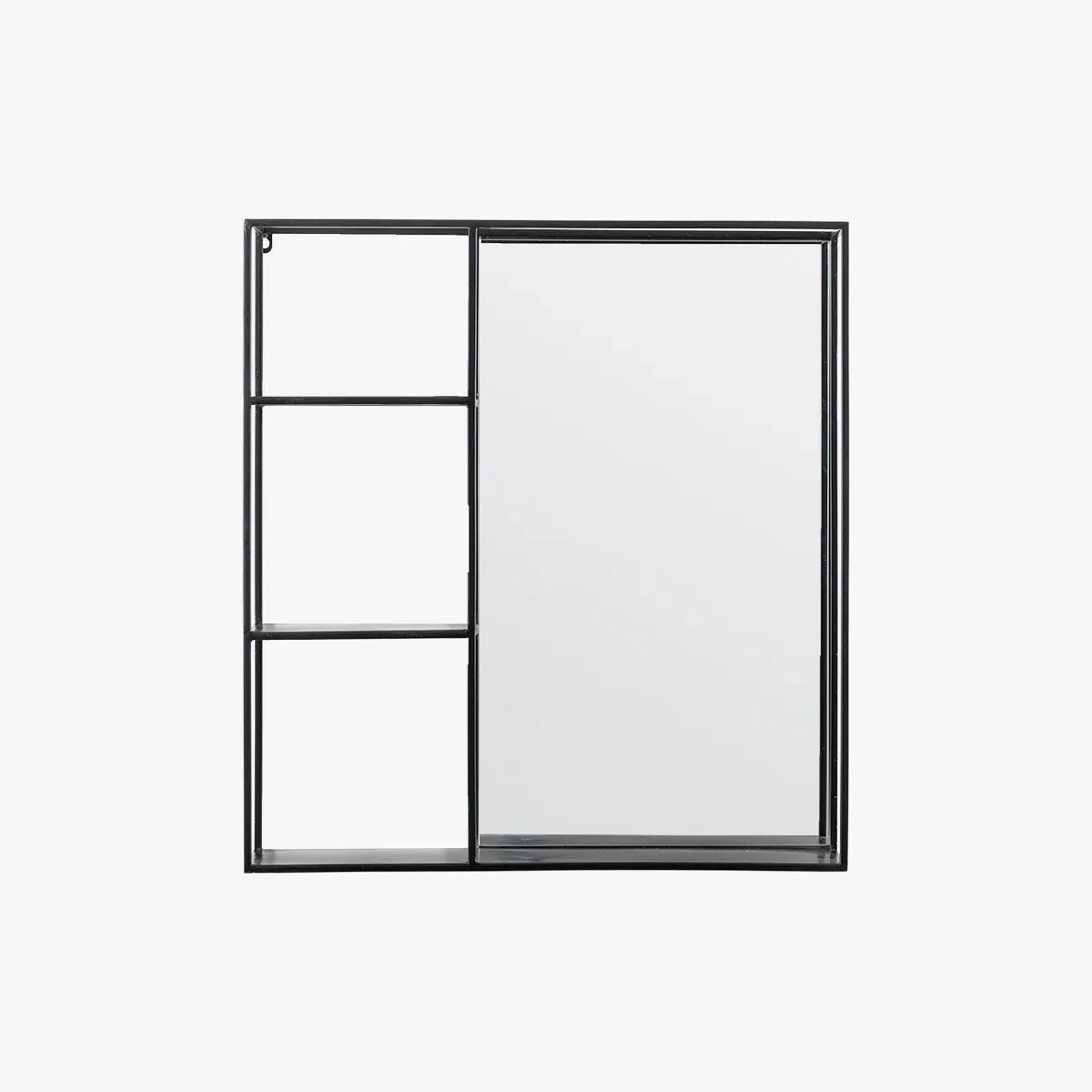 Mirror Shelf with Storage - Black image