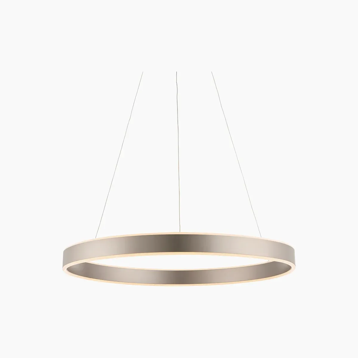 Modern Pendant Light with LED - Silver, Metal image