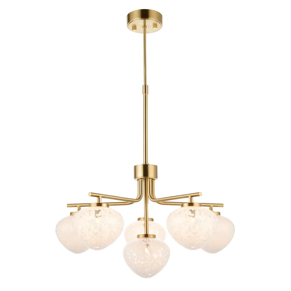 Multi Arm Pendant Light - Brass, Glass
