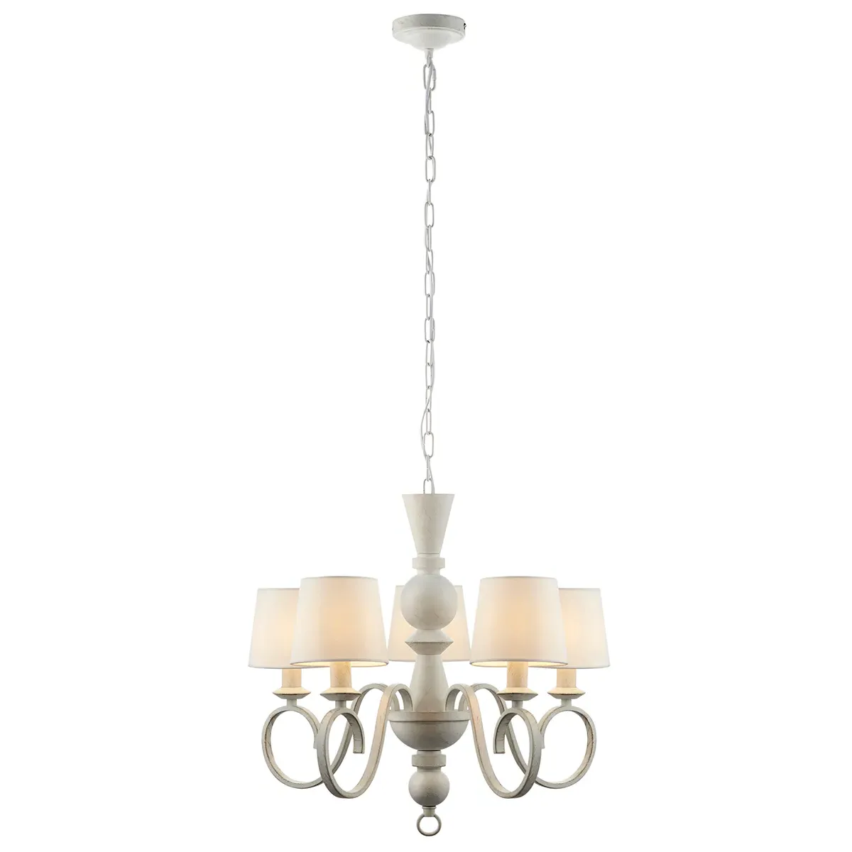 Multi Arm Pendant Light - White, Fabric image