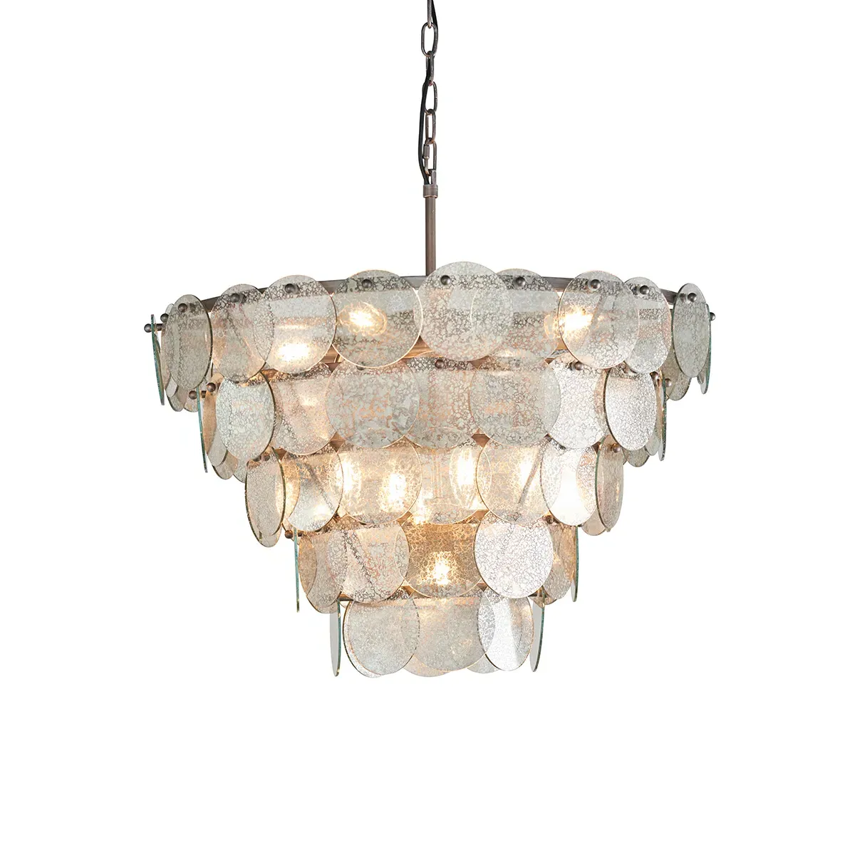 Multi-Layered Pendant Light - Metallic, Textured
