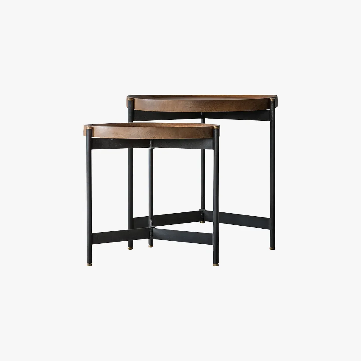 Nesting Tables Set - Brown, Mango Wood image