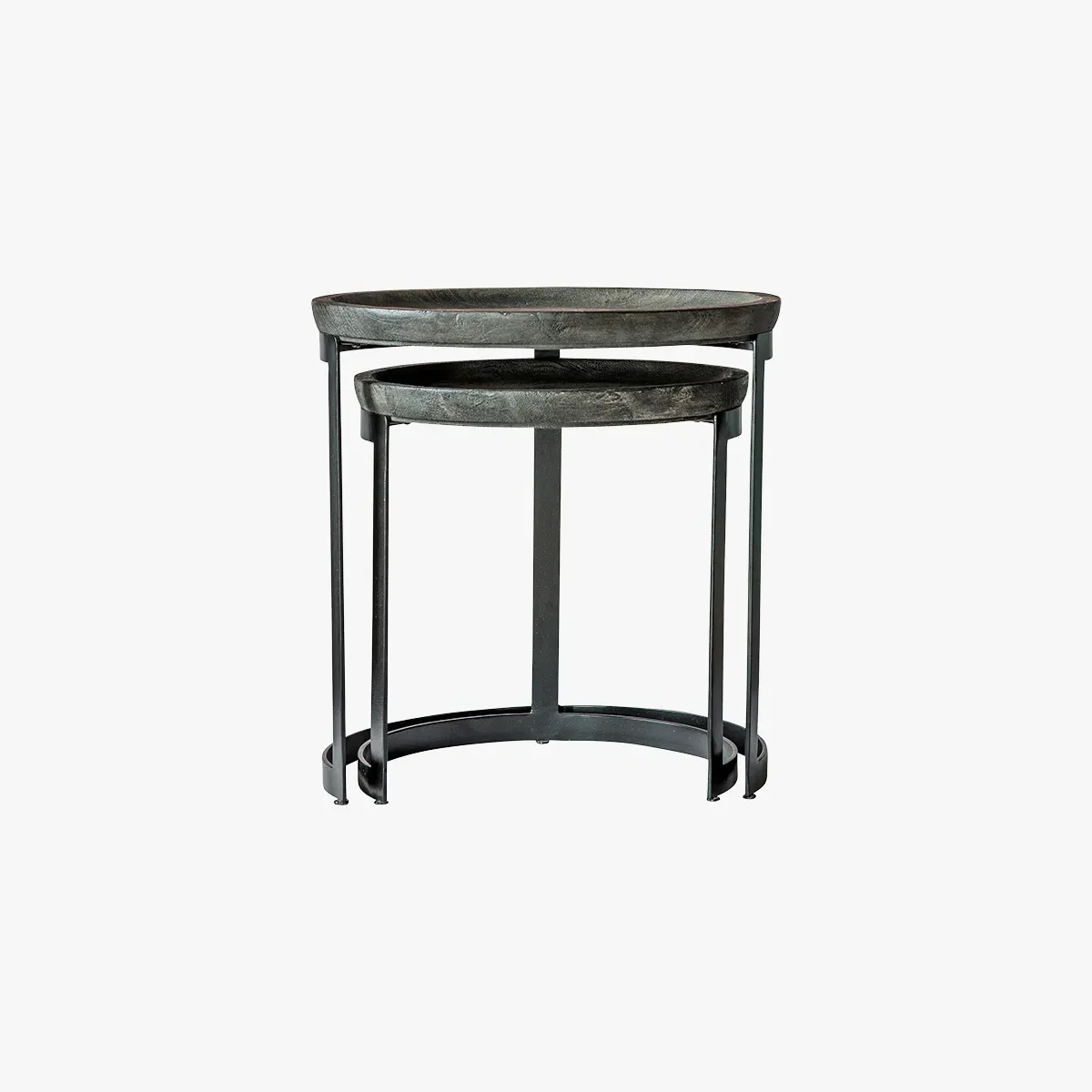 Nesting Tables Set - Brown, Mango Wood image