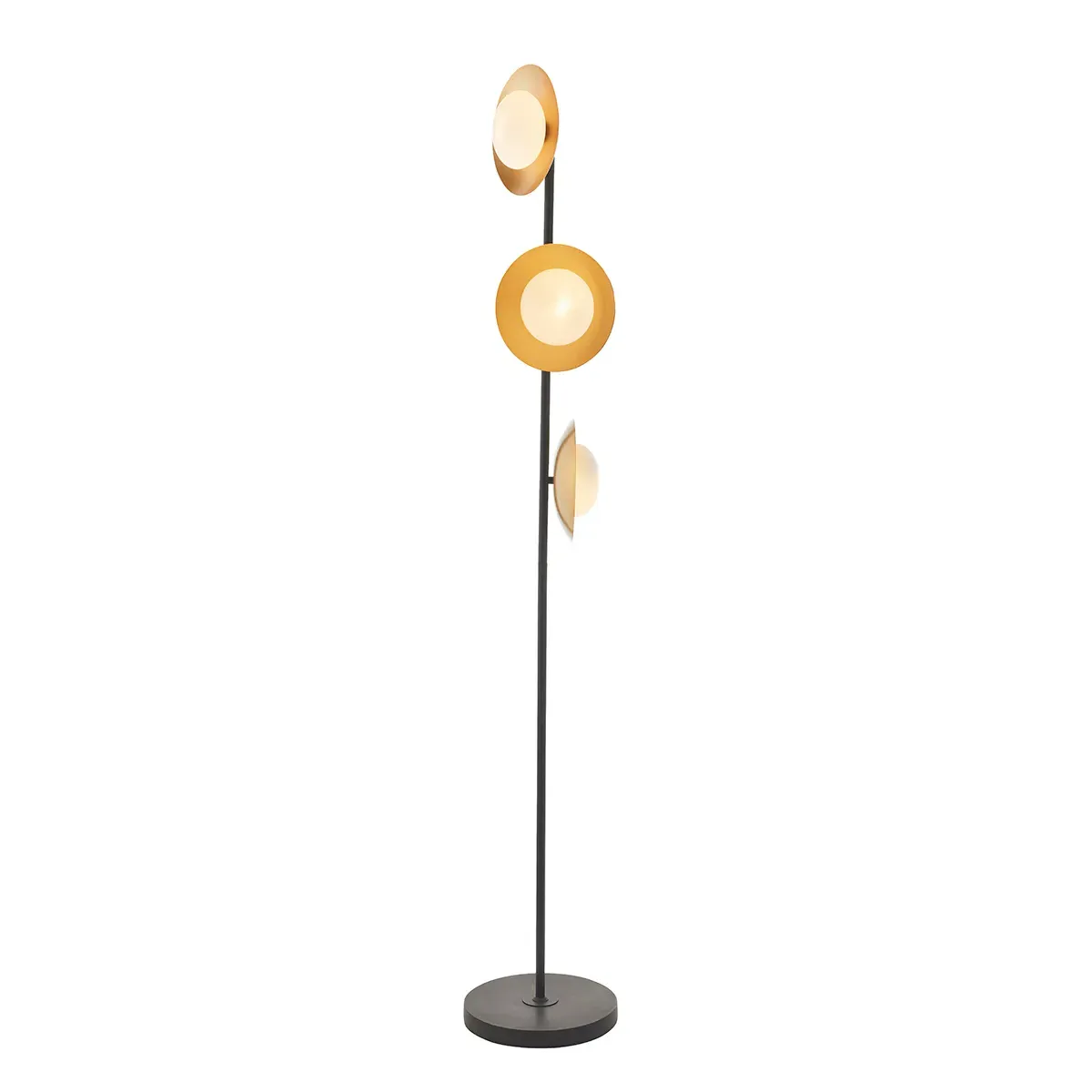 Opal Pebble Floor Lamp - Gold, Glass