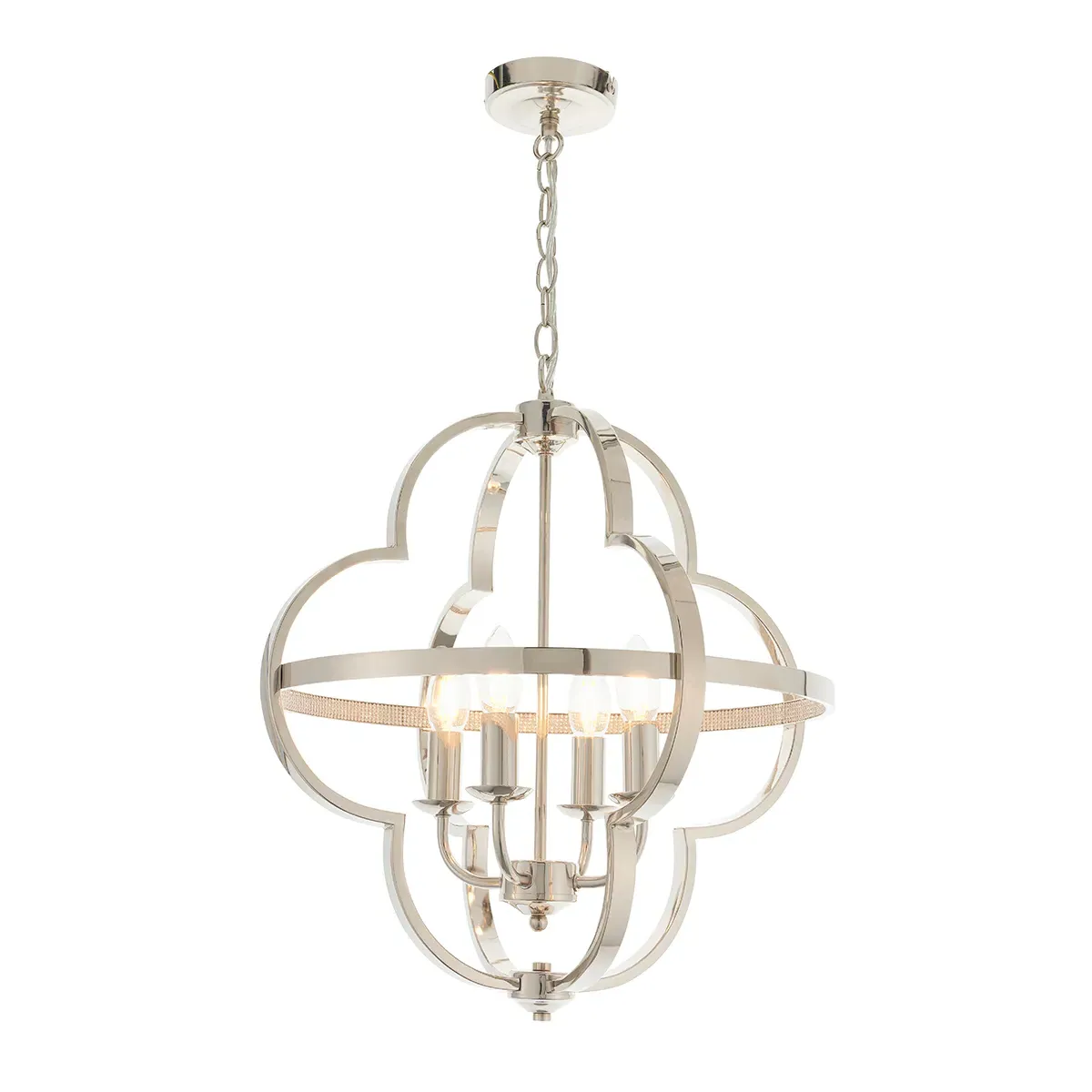 Open Frame Pendant Light - Silver, Nickel image