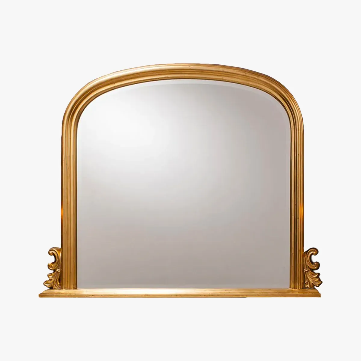 Ornate Over Mantel Mirror - Gold Leaf Finish