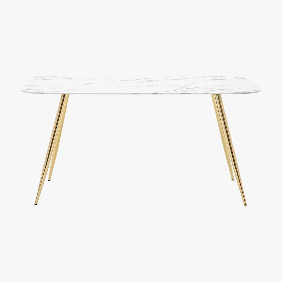 Otto Dining Table - White, Marble