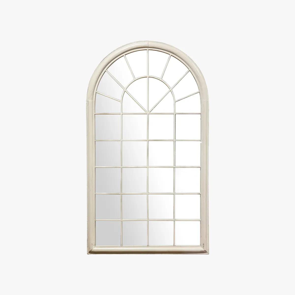 Outdoor Mirror Country Style - White, Weathered