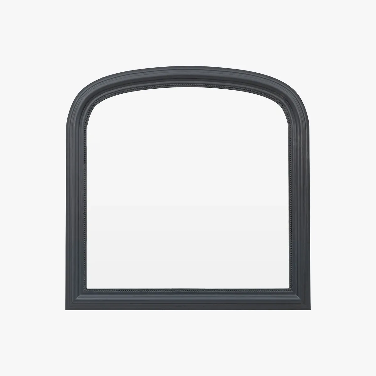 Overmantle Mirror with Ridged Detail - Lead, Wood image