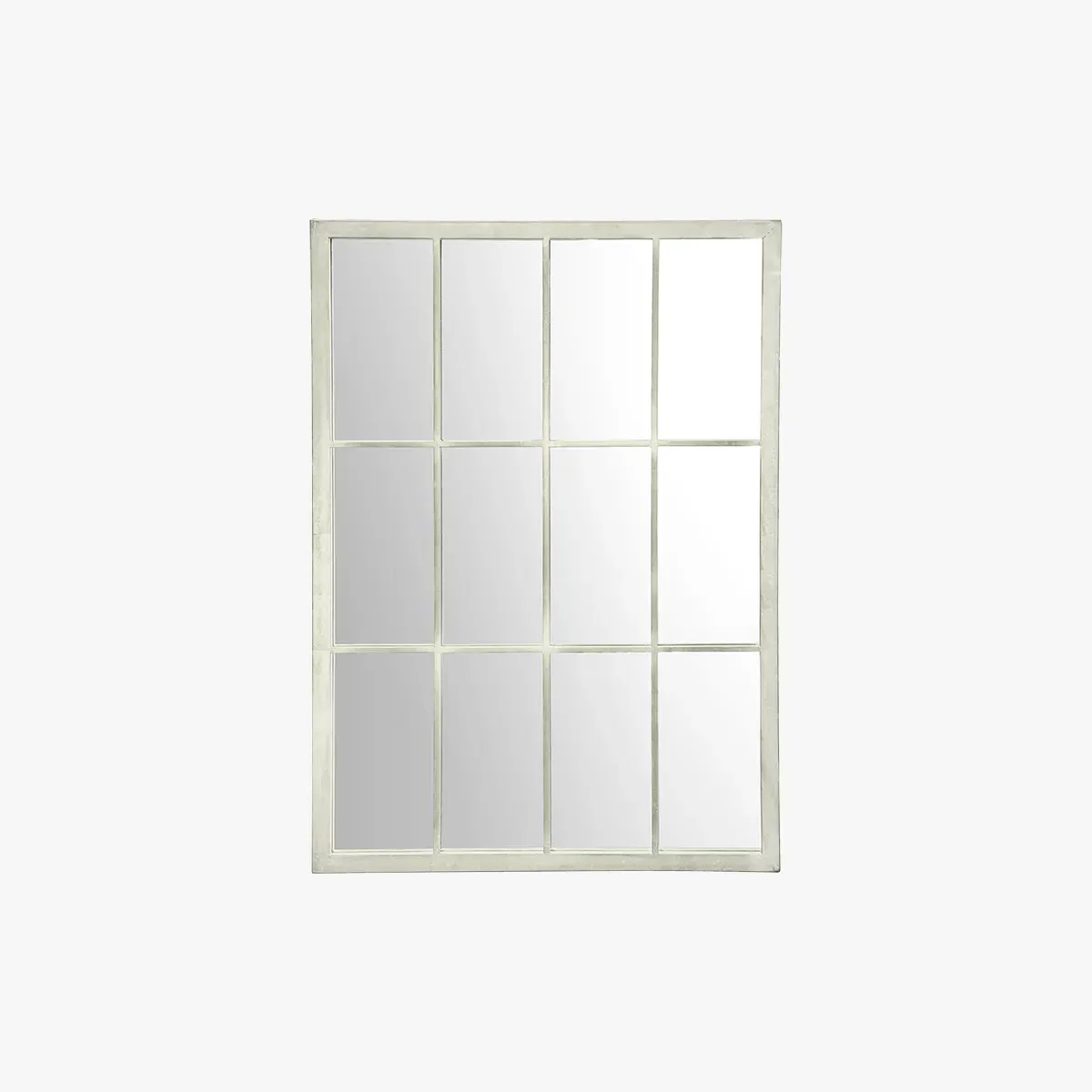 Panelled Outdoor Mirror - Grey, Metal image