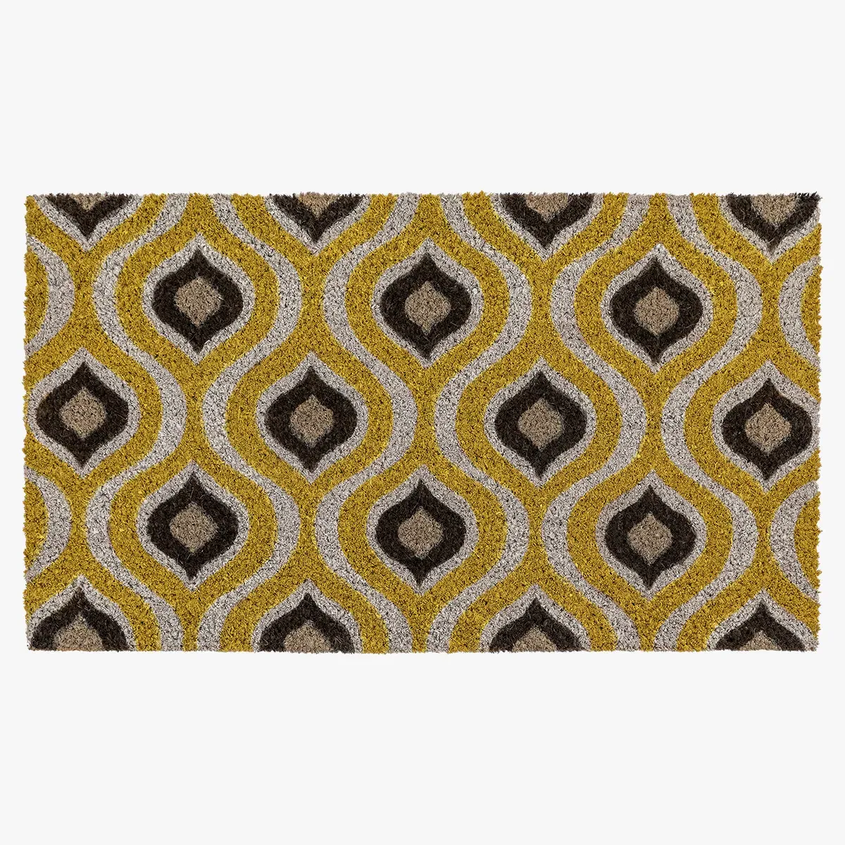 Patterned Doormat - Ochre, Natural Coir image