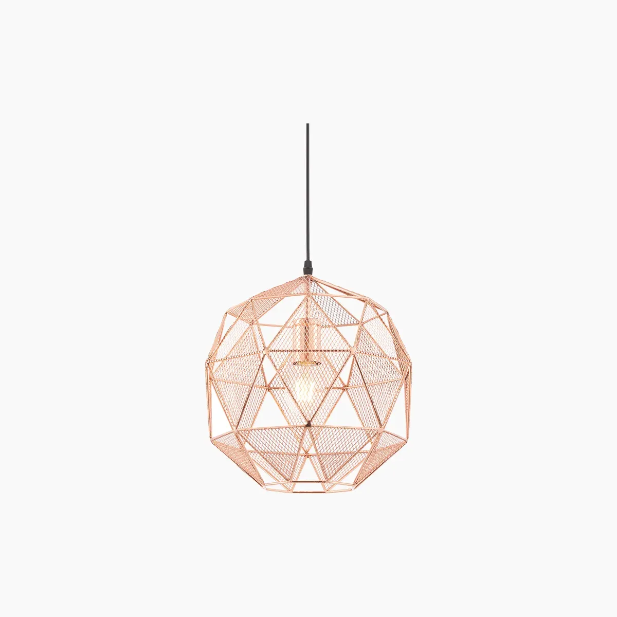 Pendant Light with Webbed Design - Copper image