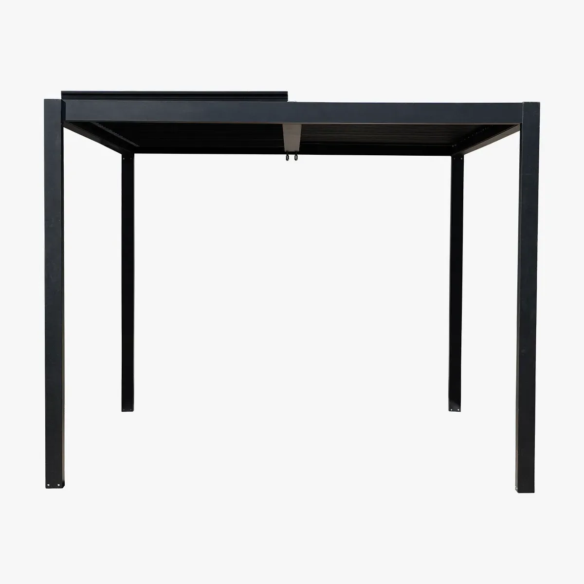 Pergola with Adjustable Louvers - Black