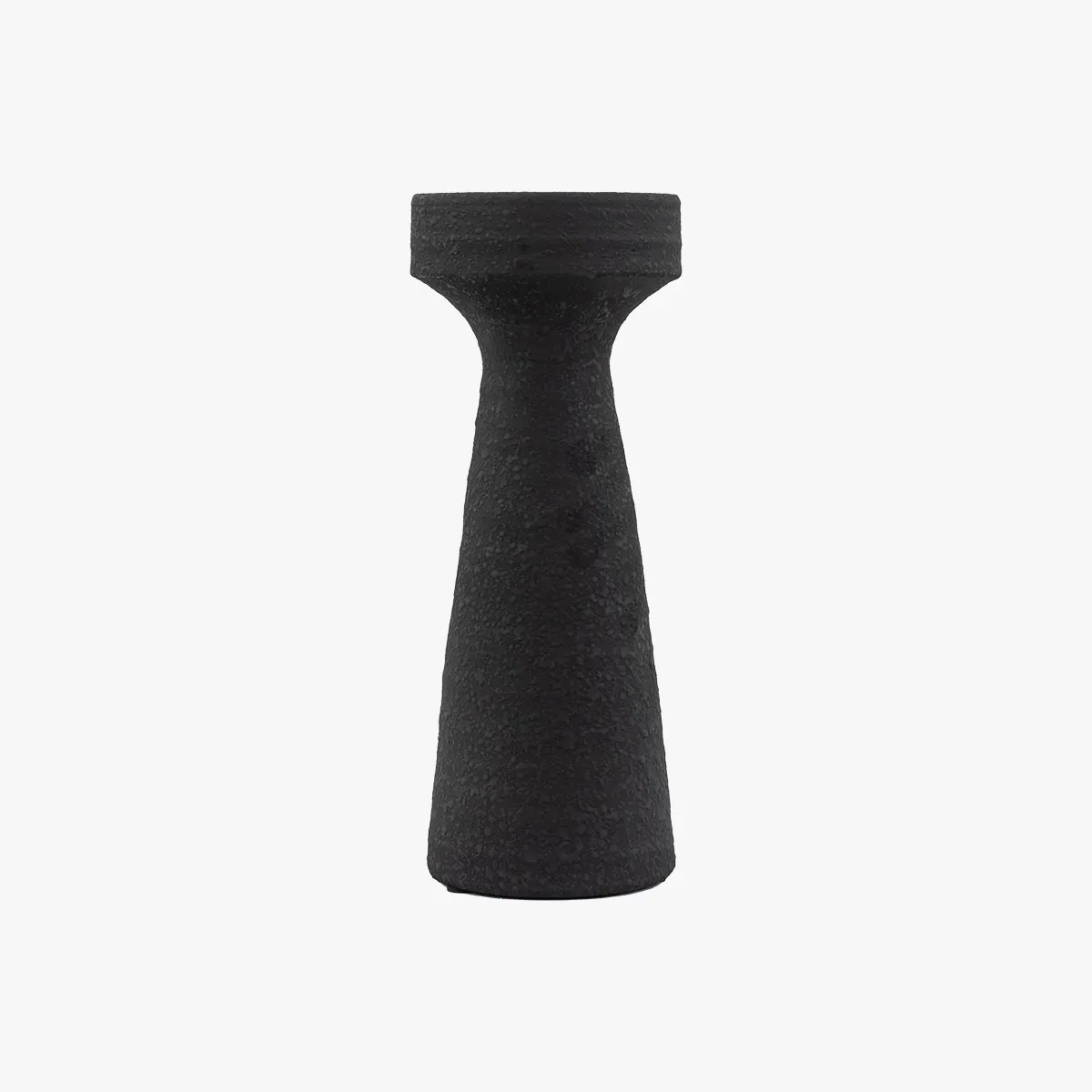 Pillar Candleholder - Black, Ceramic image