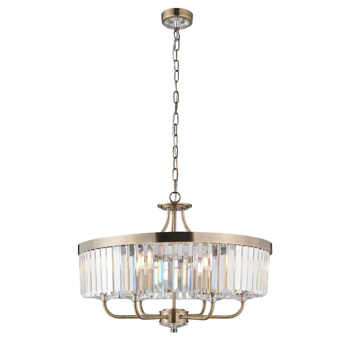 Princess Chandelier - Gold, Glass