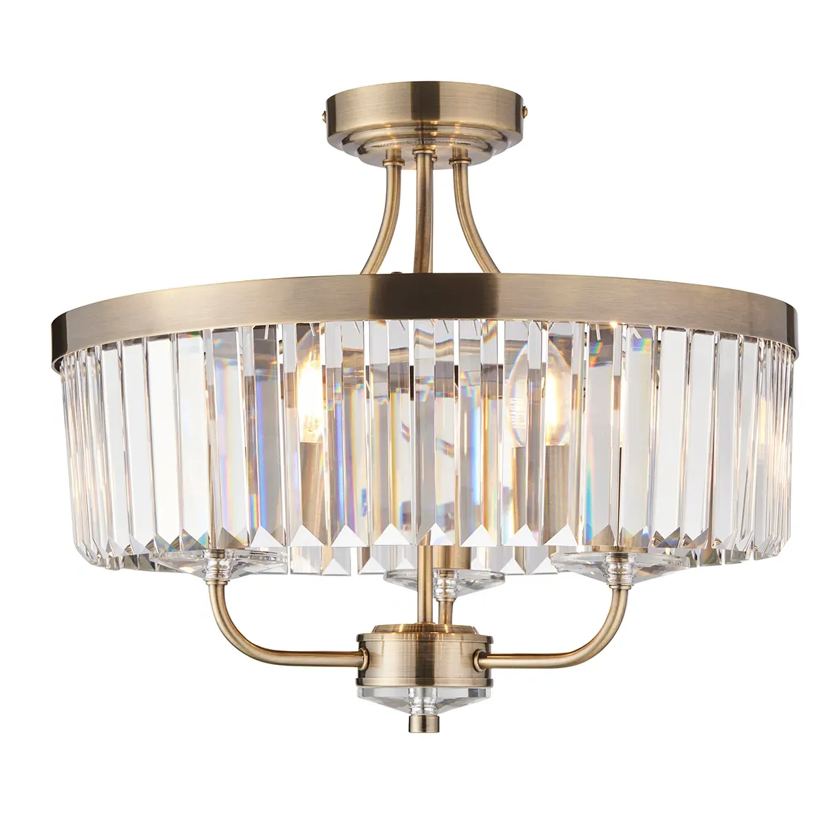 Princess Semi Flush Light - Gold, Glass