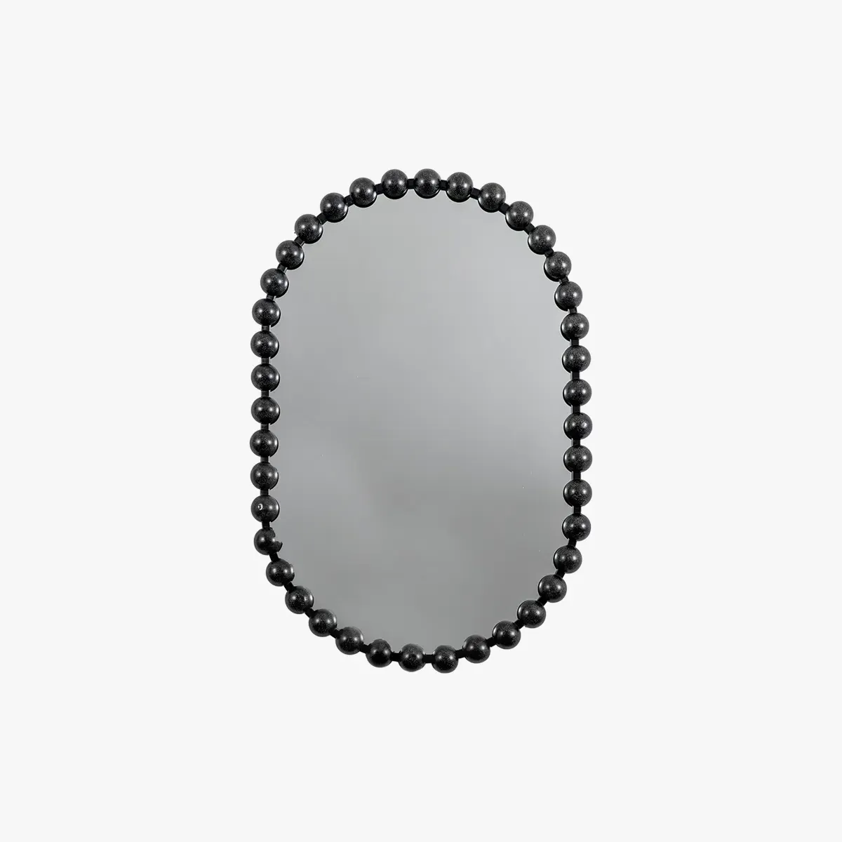 Rectangular Mirror with Beaded Frame - Black image