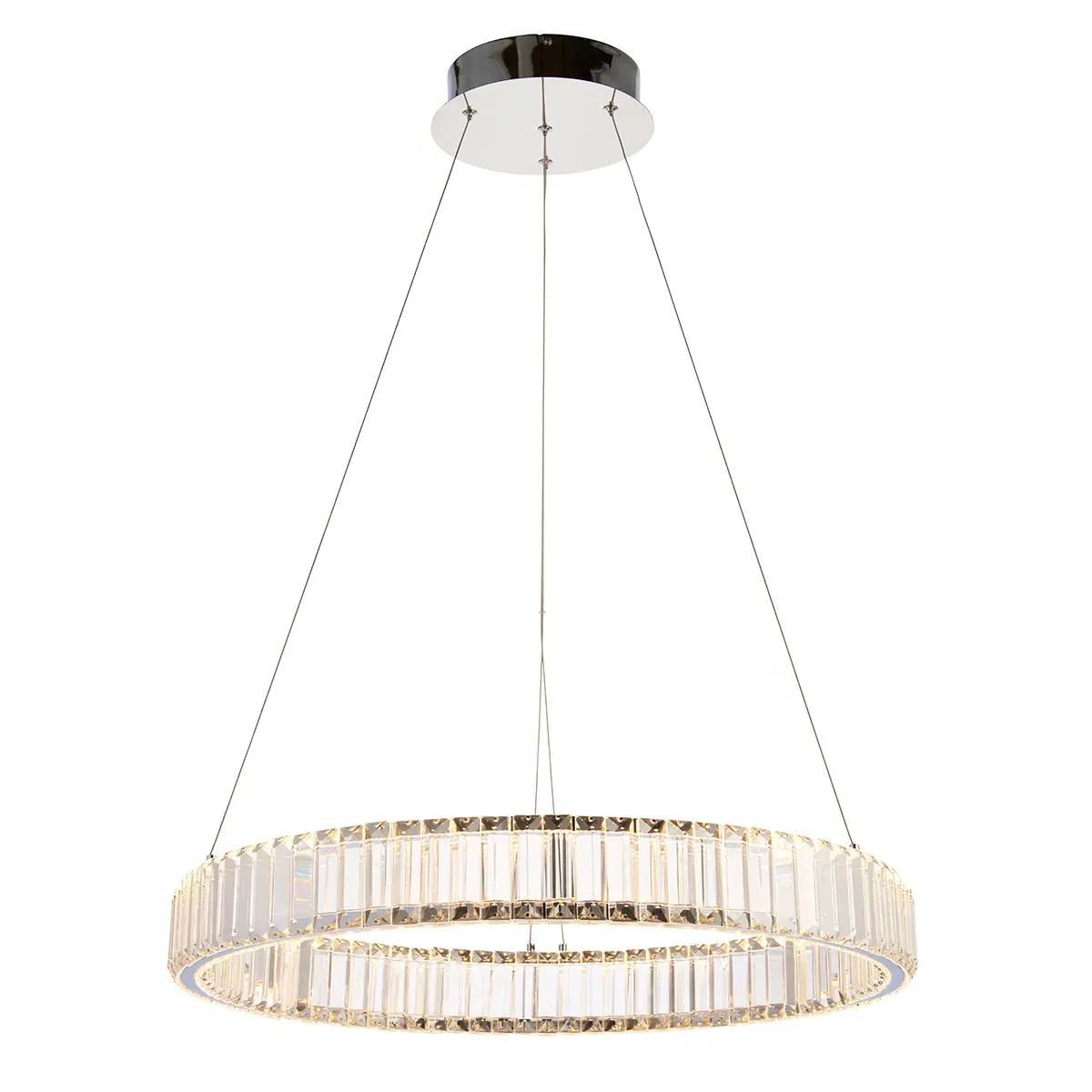 Ring Pendant Light - Clear, Crystal Glass