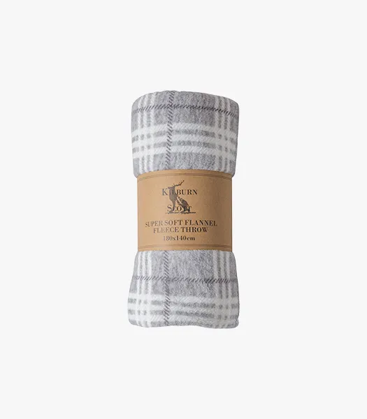 Rolled Up Throw Blanket - Silver, Fleece image