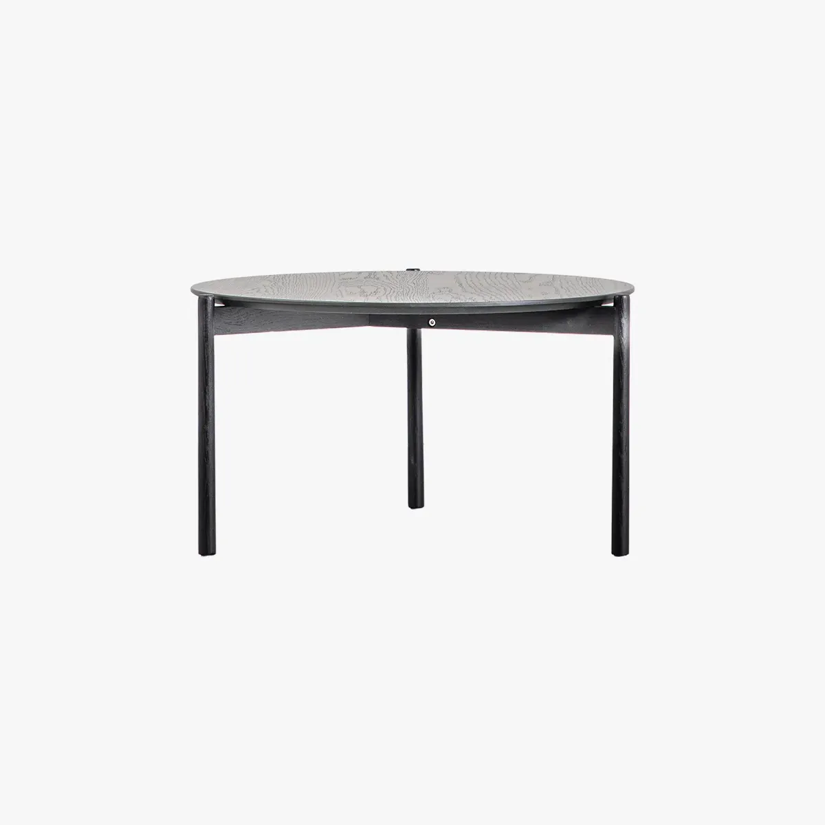 Round Coffee Table - Black, Solid Wood image