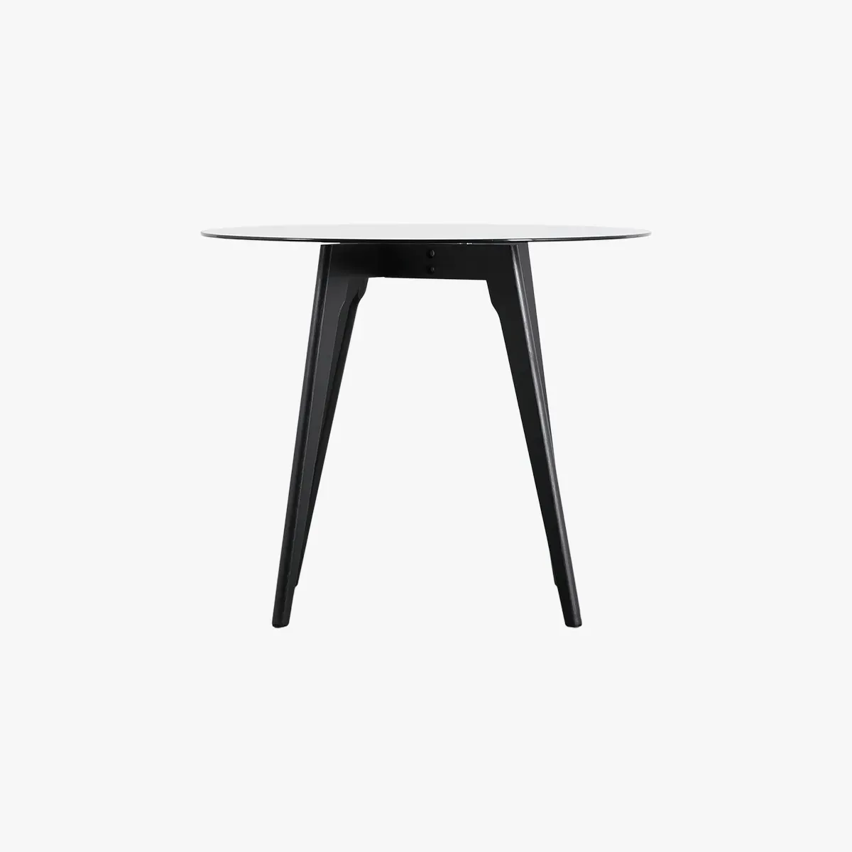 Round Dining Table - Black, Tempered Glass image