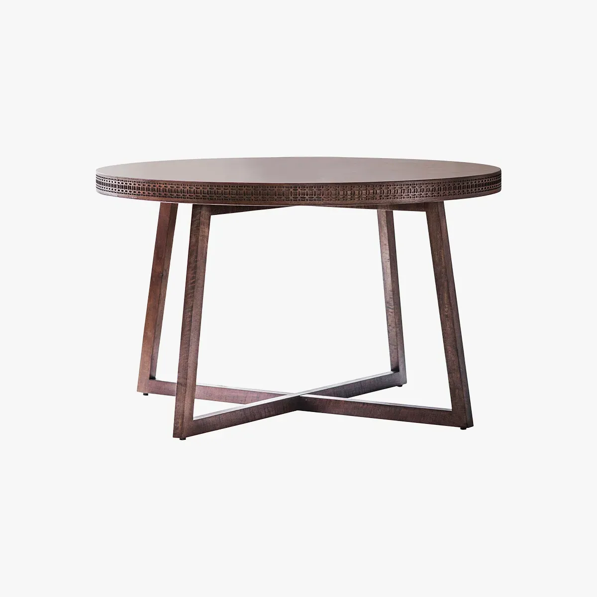 Round Dining Table - Brown, Mango Wood