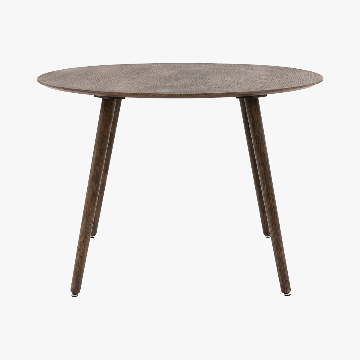 Round Dining Table - Smoked, Oak Veneer