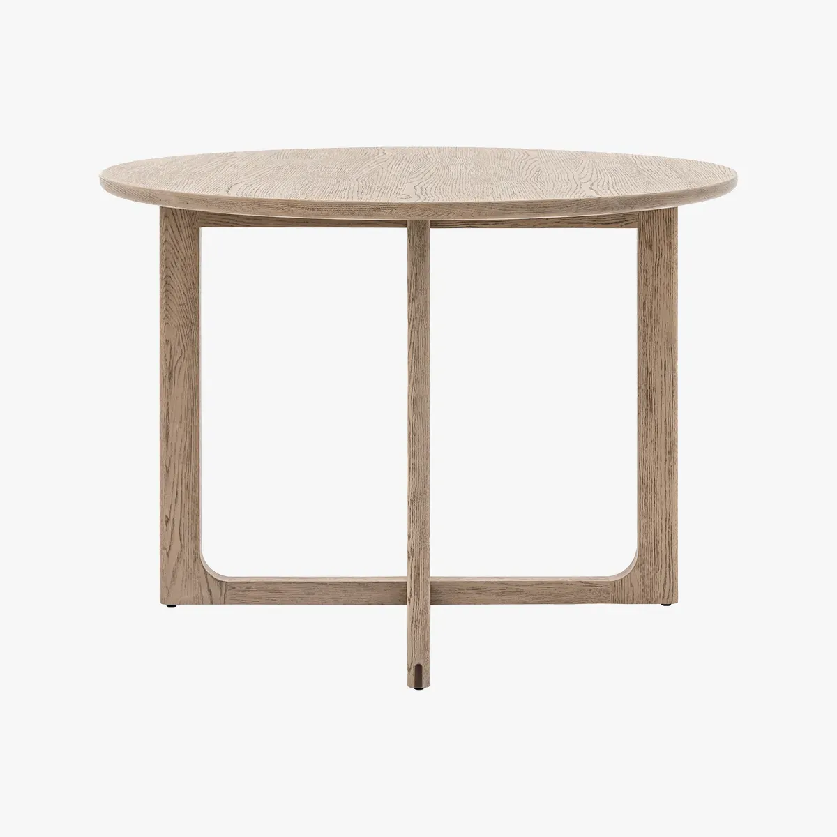 Round Dining Table - Smoked, Solid Oak
