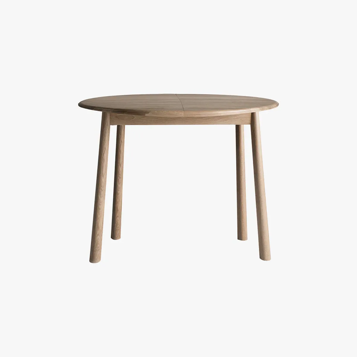 Round Extendable Dining Table - Beige, Oak