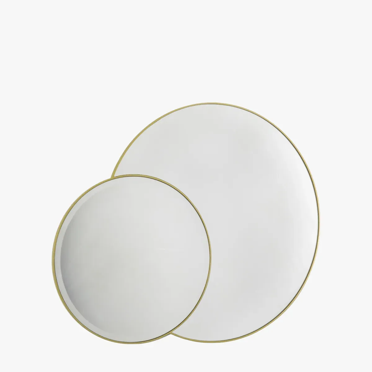 Round Overlapping Wall Mirror - Champagne