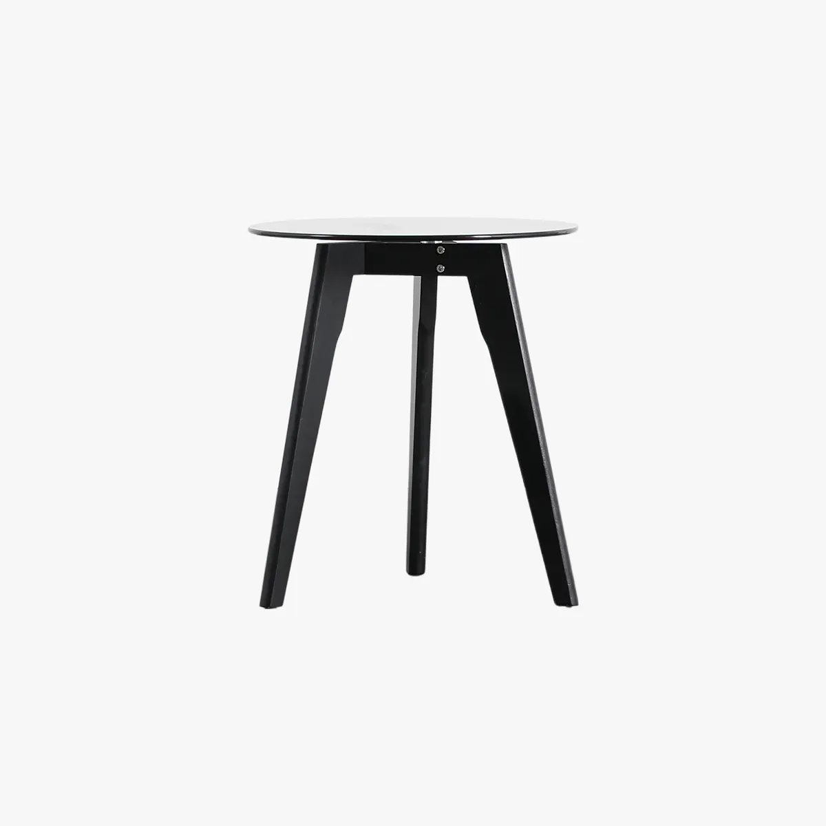 Round Side Table - Black, Glass image