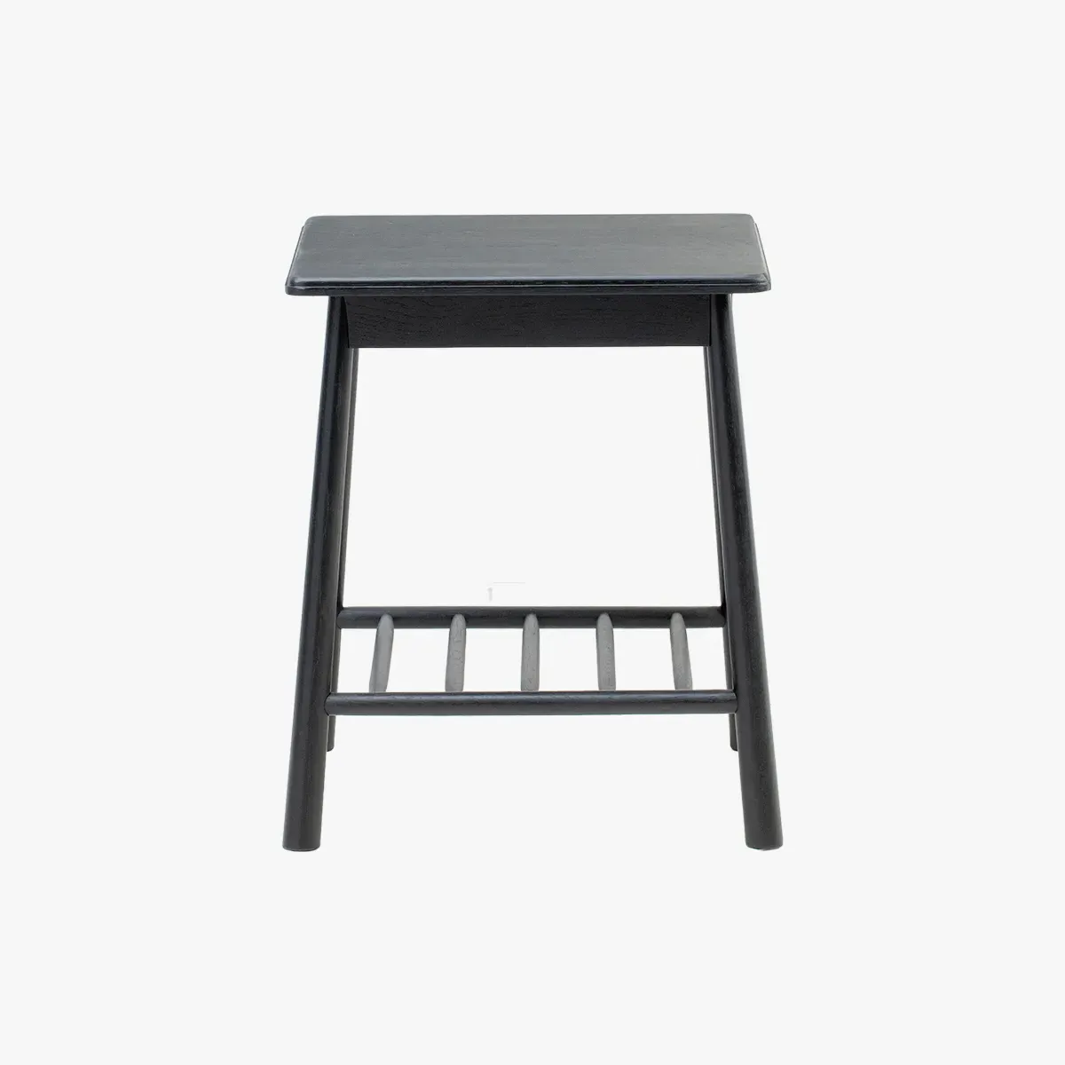 Round Side Table - Black, Oak image