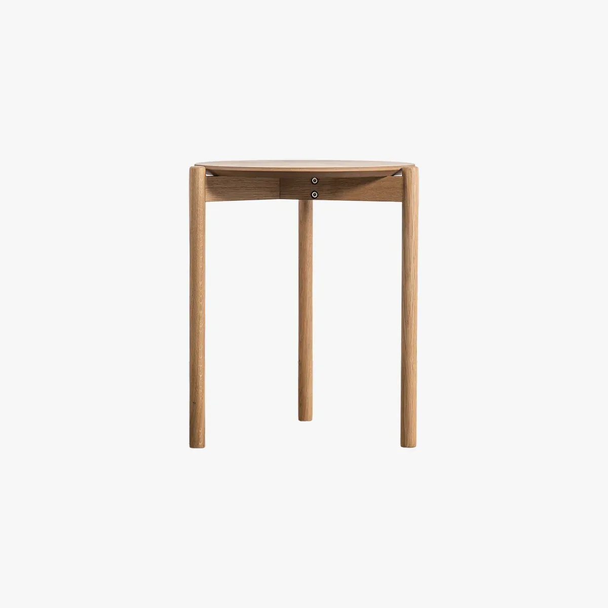 Round Side Table - Oak, Solid Wood