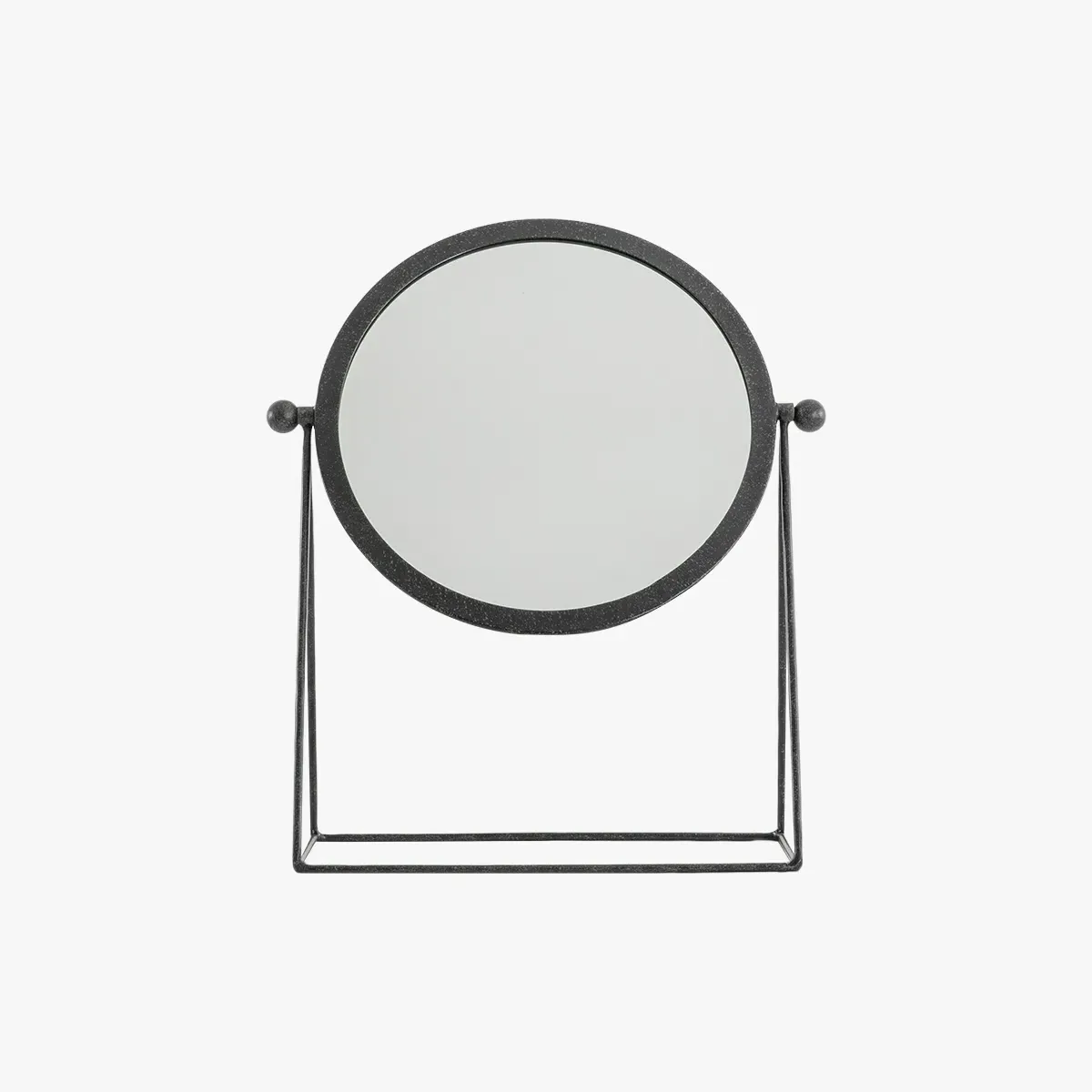 Round Tabletop Mirror Adjustable - Black image