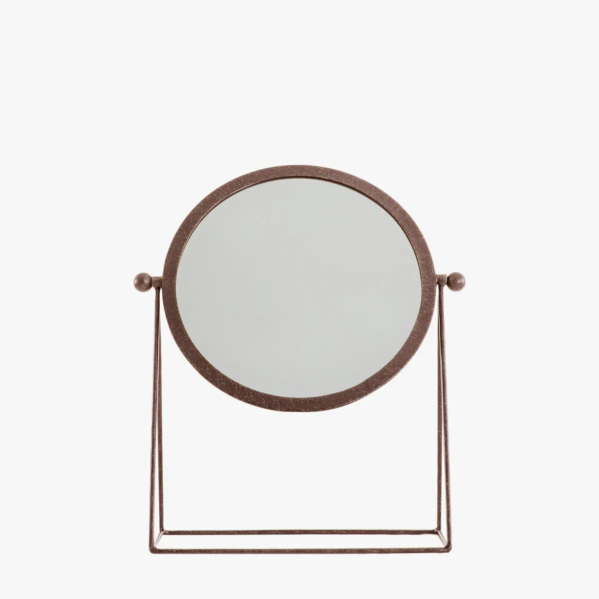 Round Tabletop Mirror Adjustable - Bronze