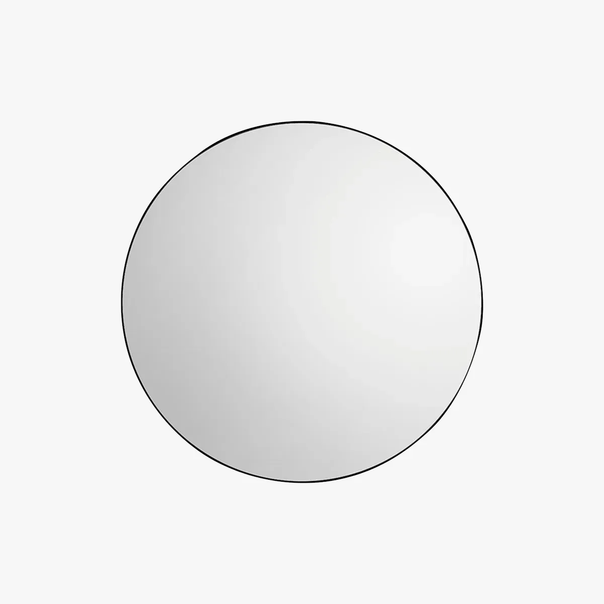 Round Wall Mirror - Black, Metal image