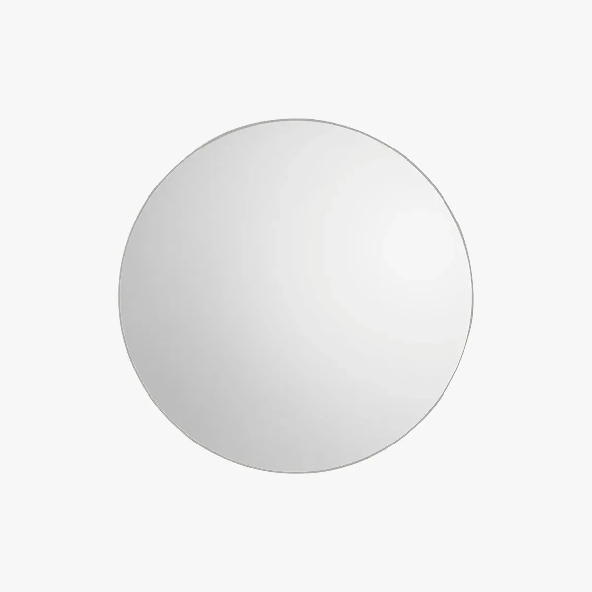 Round Wall Mirror - Silver, Metal