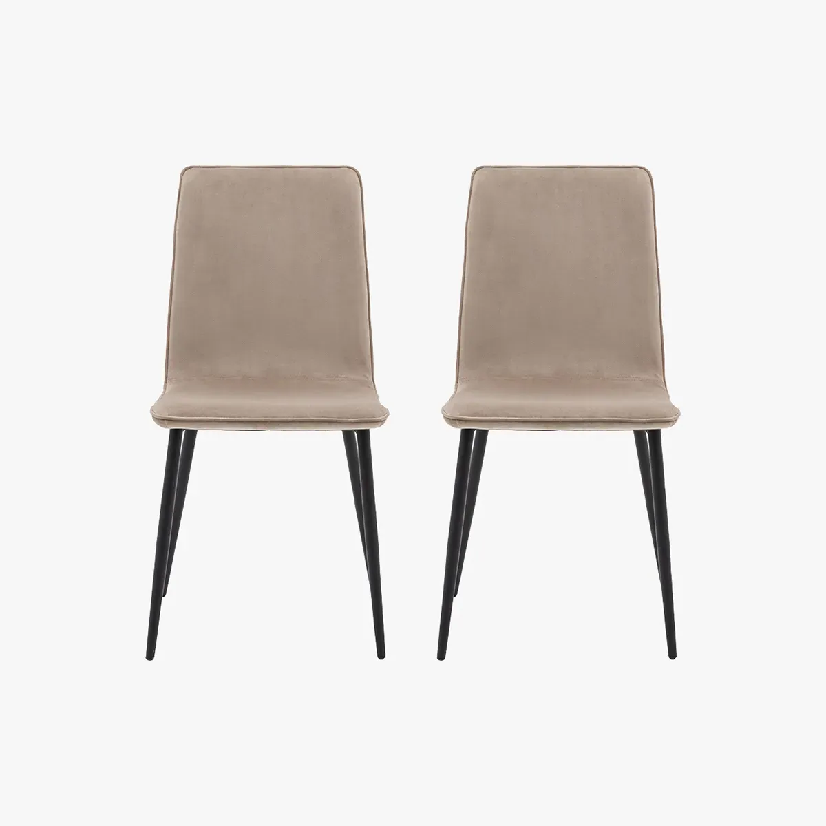 Set of 2 Dining Chairs - Taupe image