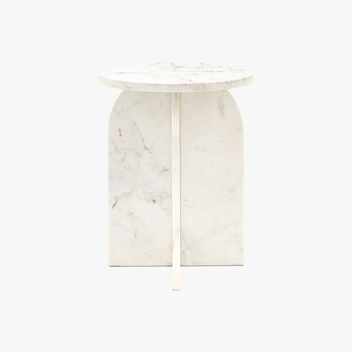 Side Table - White, Marble
