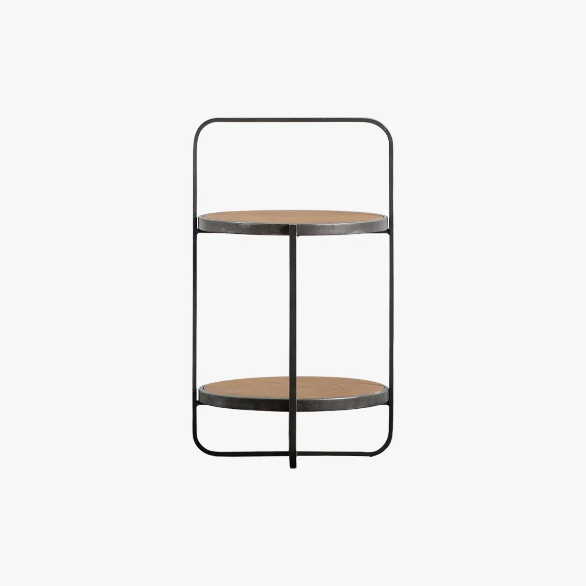 Side Table with Double Shelf - Oak