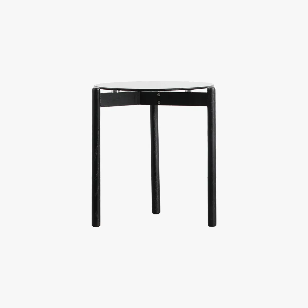 Side Table with Glass Top - Black, Tempered Glass image