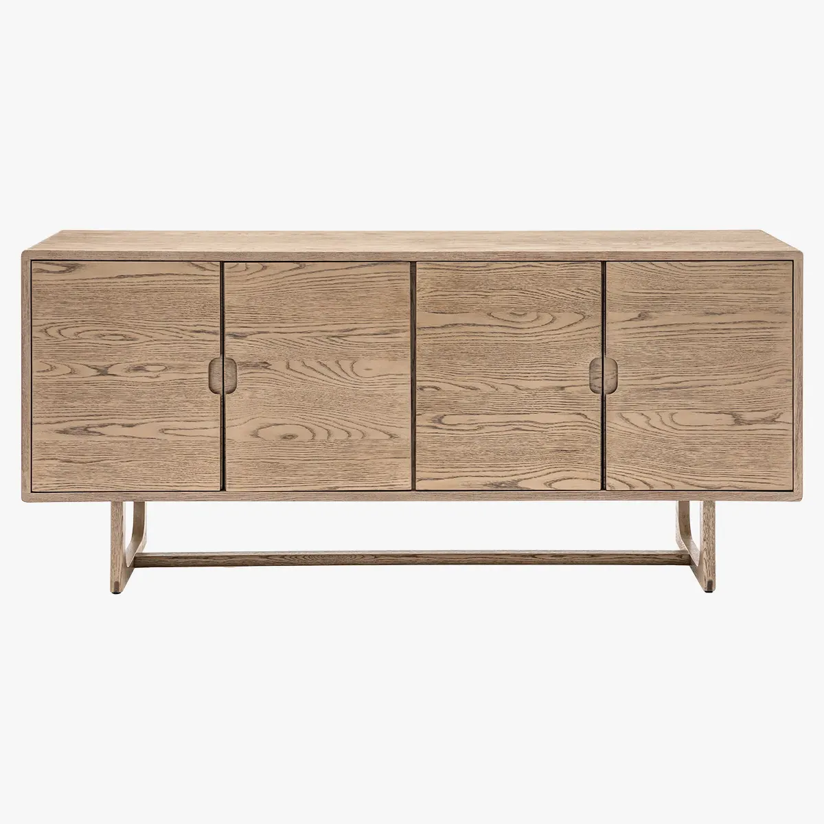 Sideboard with Storage - Smoked, Oak Wood
