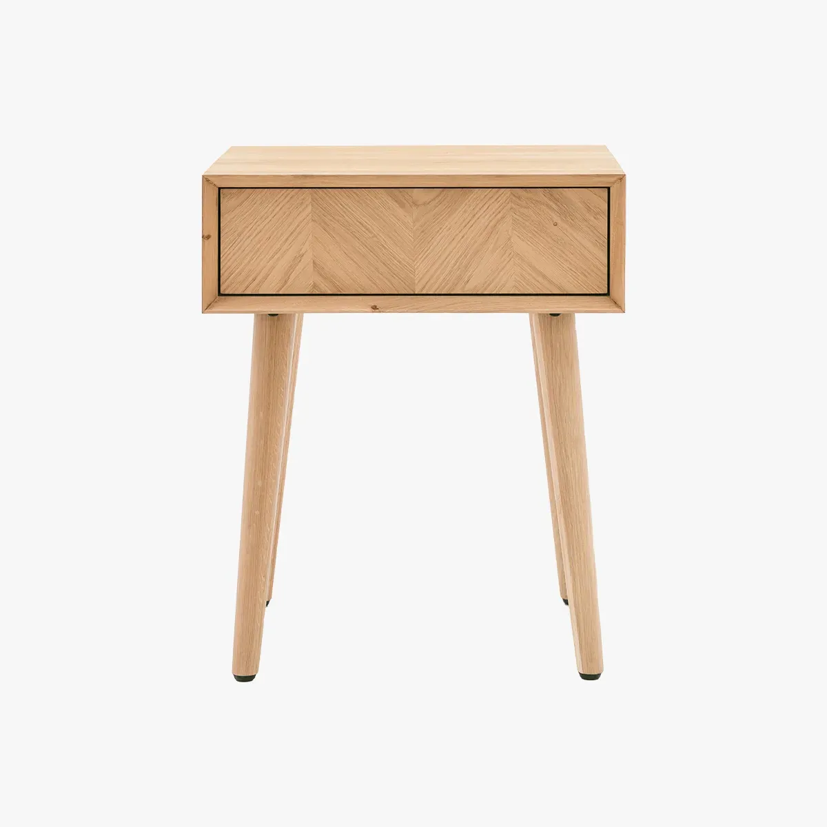 Single Drawer Side Table - Beige, Oak image