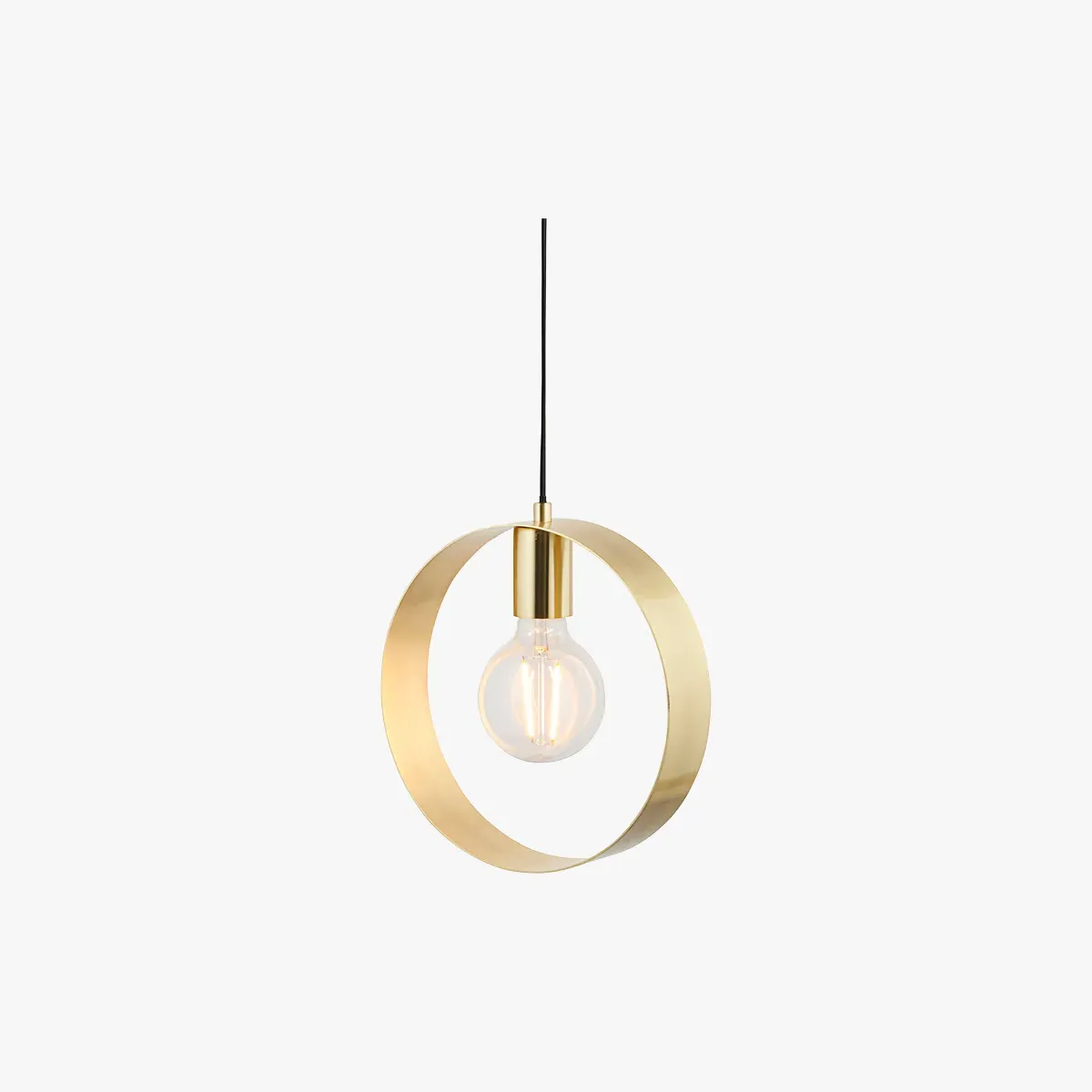 Single Pendant Light - Brushed Brass, Metal image