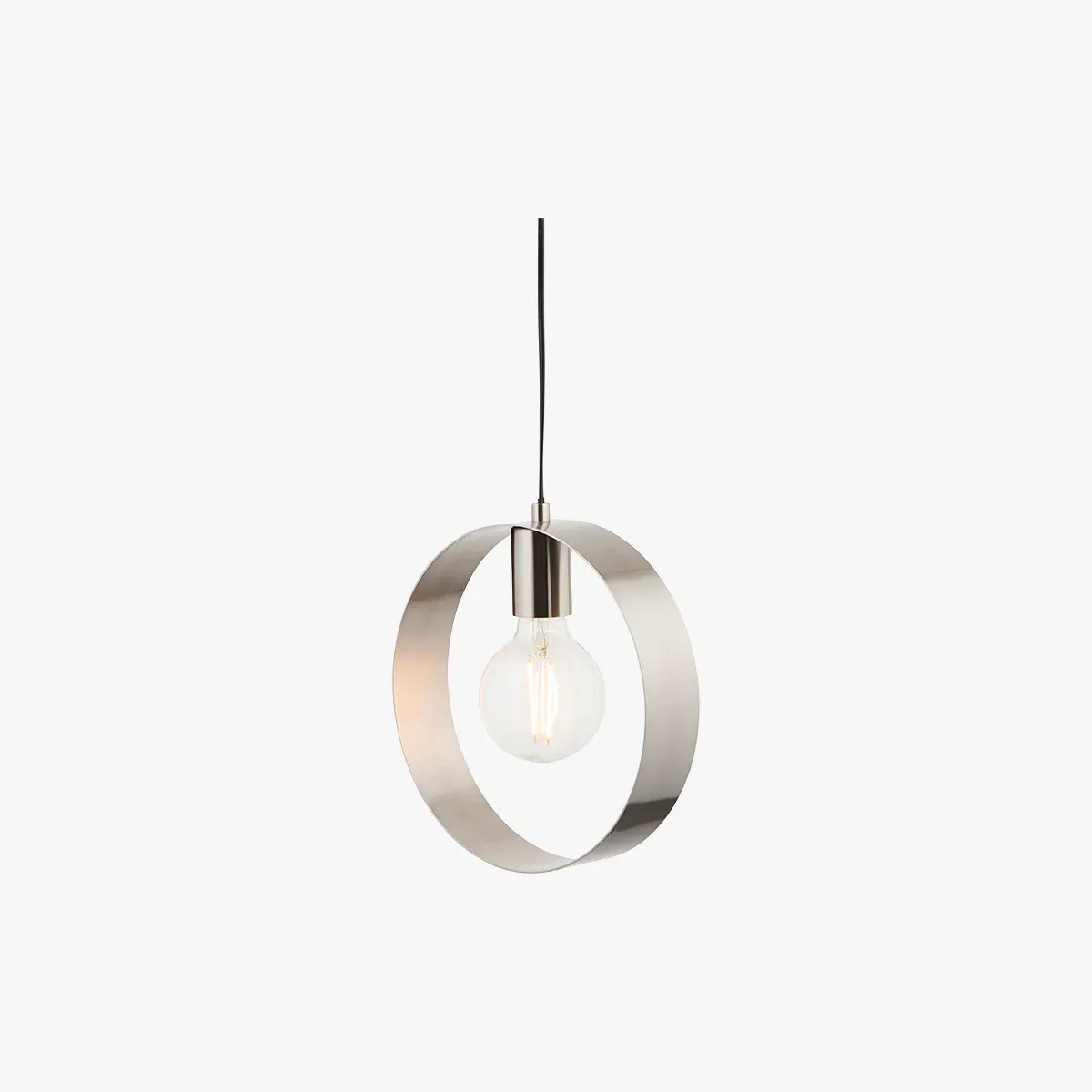 Single Pendant Light - Brushed Nickel, Metal