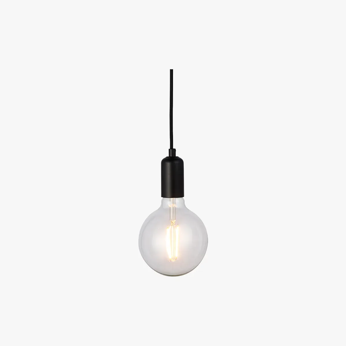Single Pendant Light with Dimmer - Black, Metal image