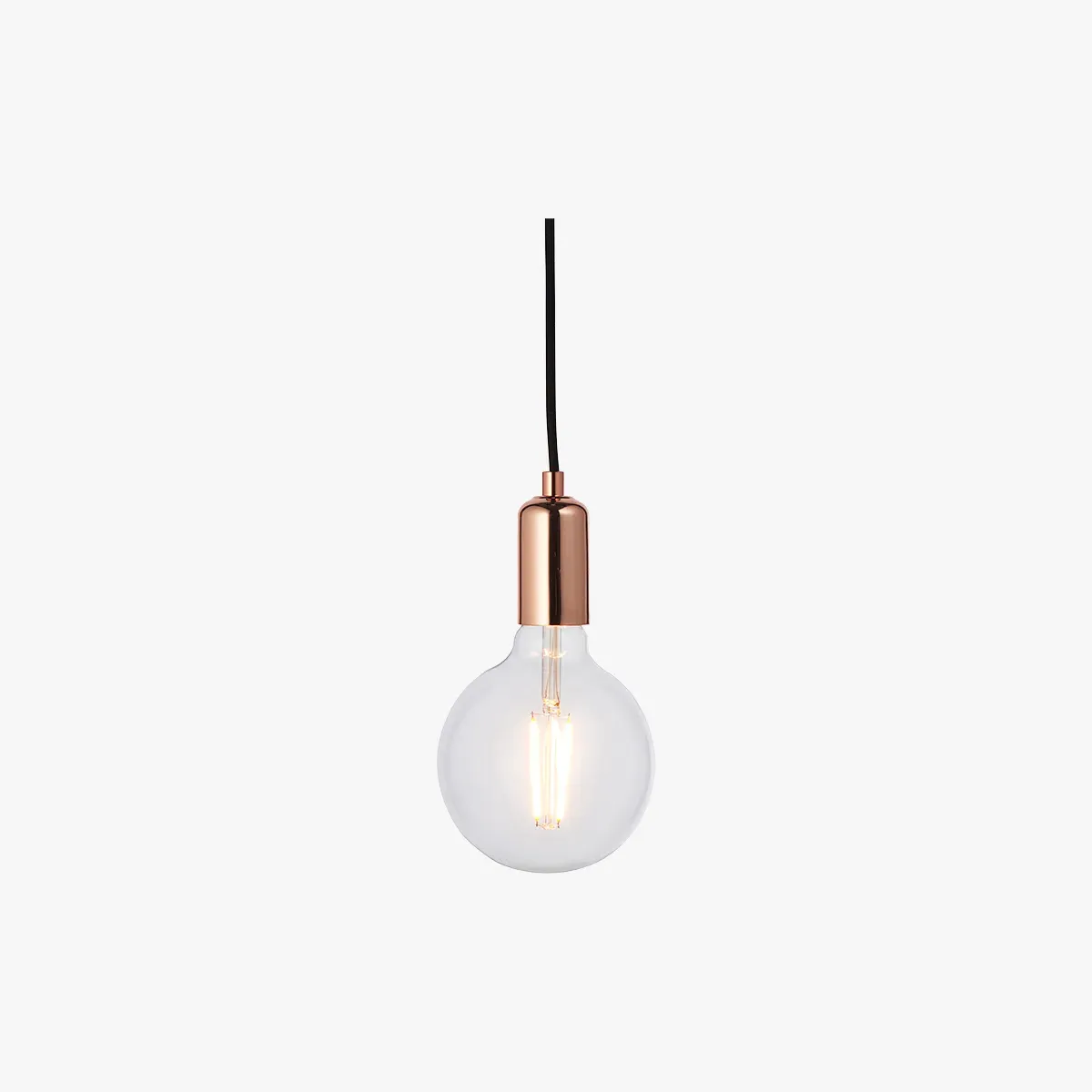 Single Pendant Light with Dimmer - Copper, Metal
