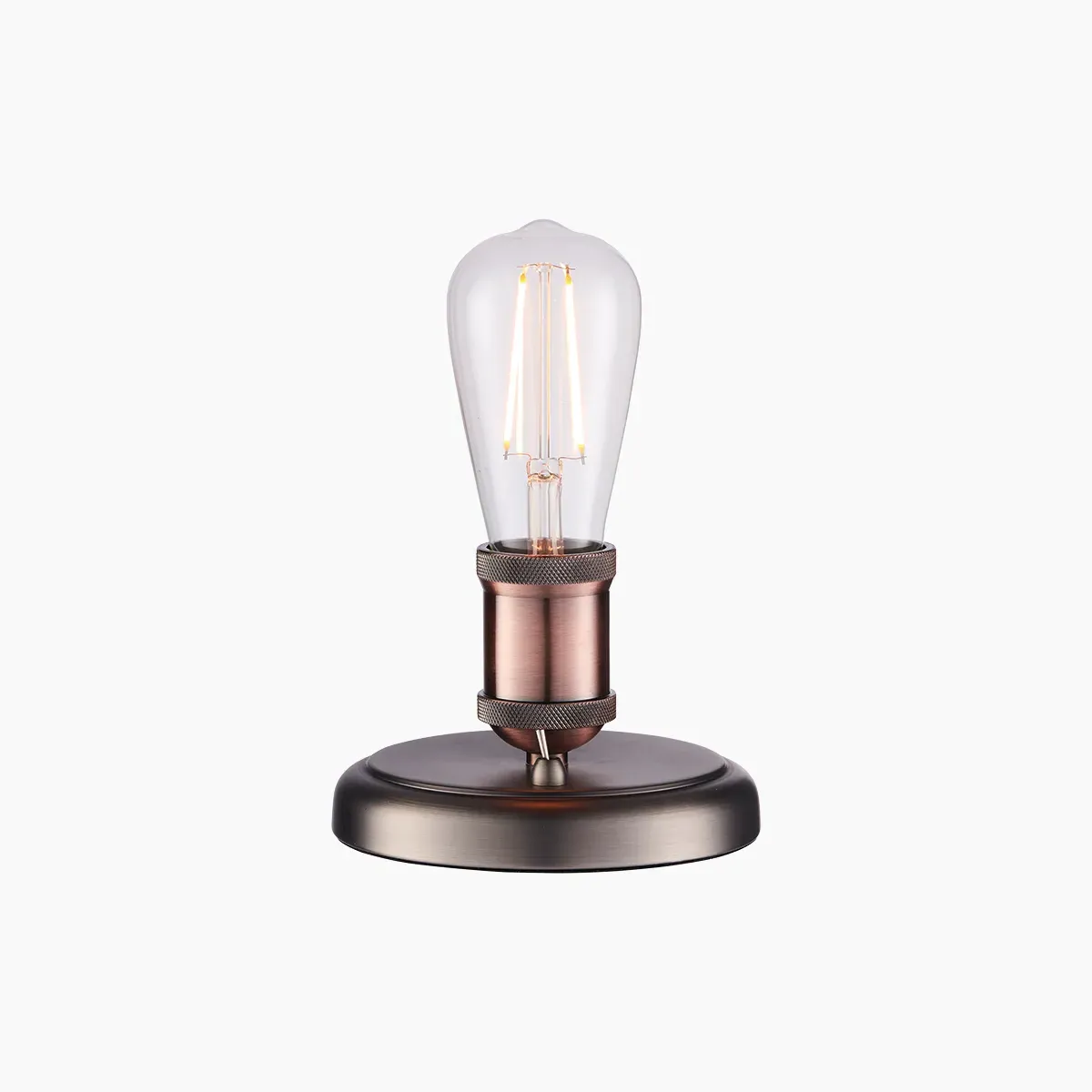 Sitting Table Lamp with Adjustable Knuckles - Pewter image