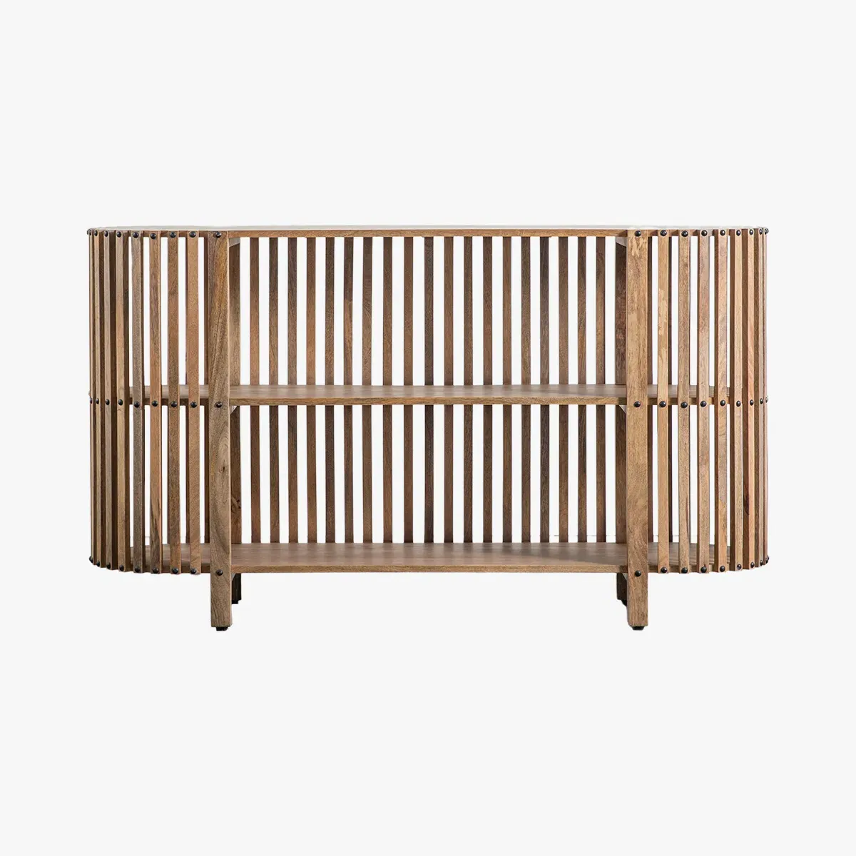Slatted Console Table - Mango Wood image