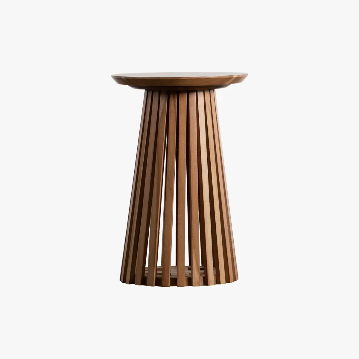 Slatted Side Table - Acacia Wood